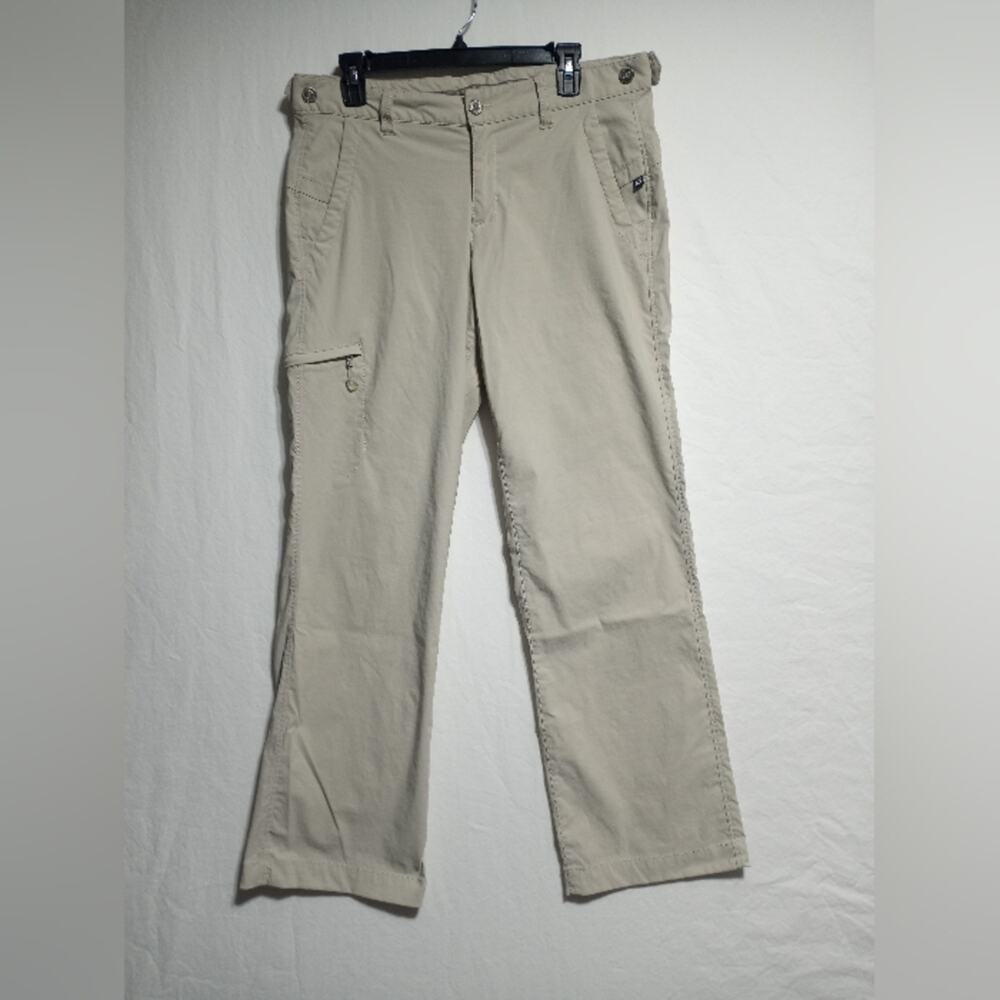 Eddie Bauer Sport Woman's Tan Cargo Hiking Pants Size 12 Nylon Gorpcore